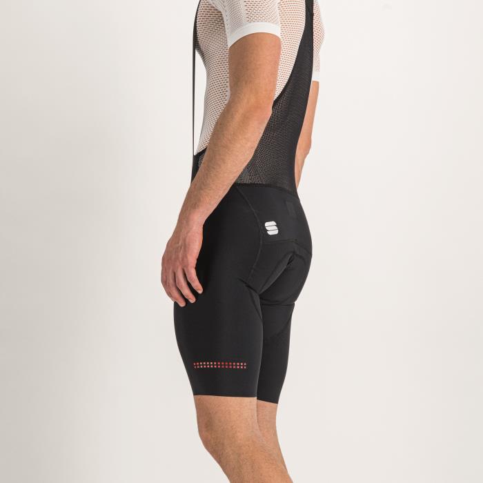 Salopette ciclismo Classic Bibshort Black/Red Chili