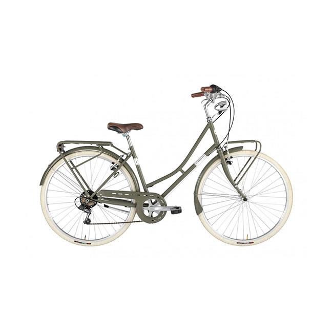 Bicicletta Ciclo Viaggio 28 donna 6v Verde oliva
