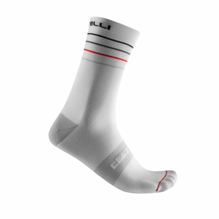 Calze ciclismo Endurance 15 Sock Bianco a righe