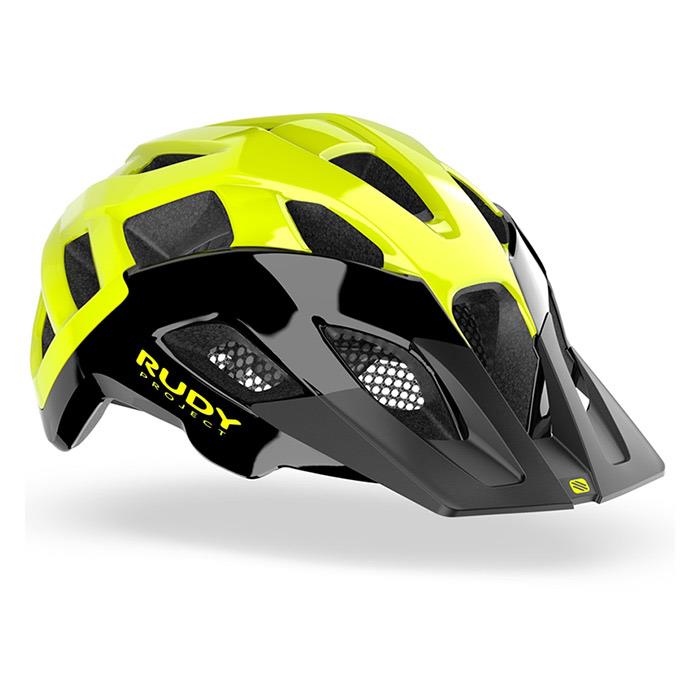 Casco bici Crossway Black/Yellow Fluo Shiny