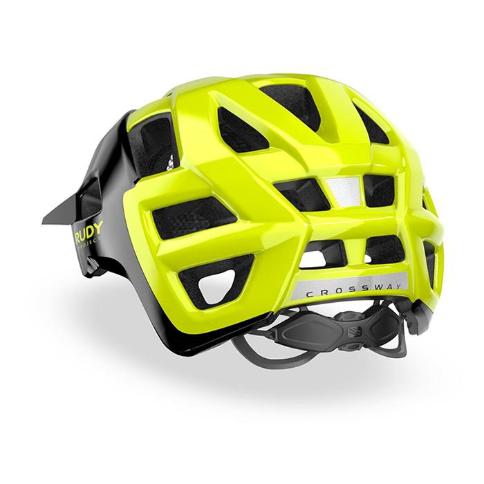 Casco bici Crossway Black/Yellow Fluo Shiny