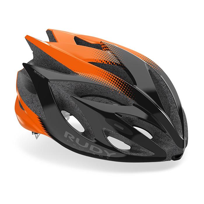 Casco bici Rush Black - Orange Shiny