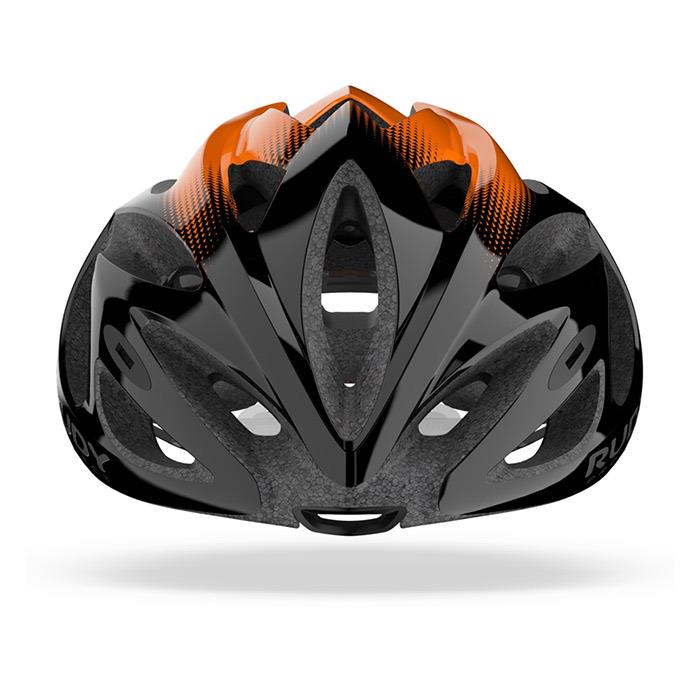 Casco bici Rush Black - Orange Shiny