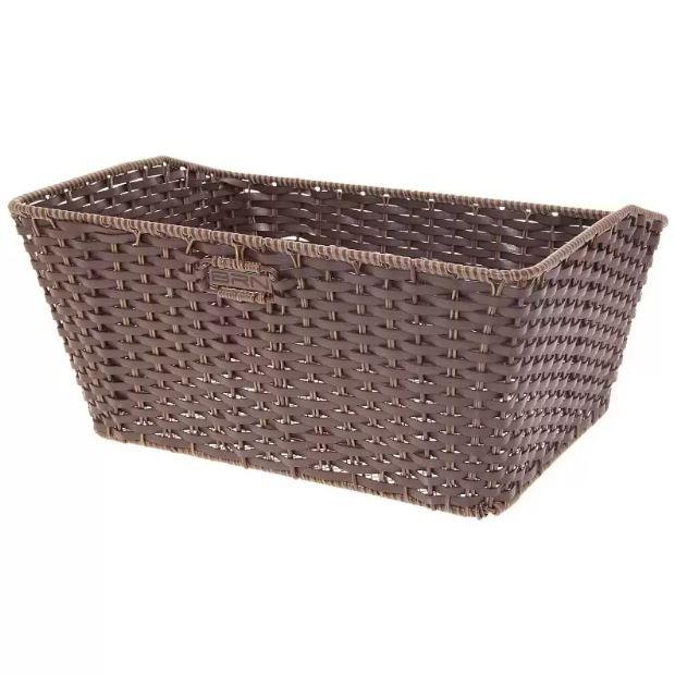 Cesto Brn Vintage Ecopelle Rettangolare Marrone