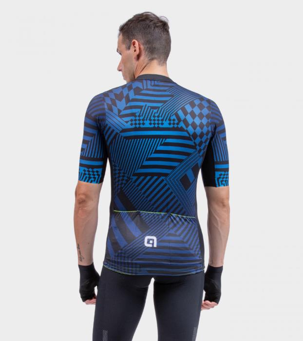 Maglia ciclismo uomo PR-S Checker Black/Blue