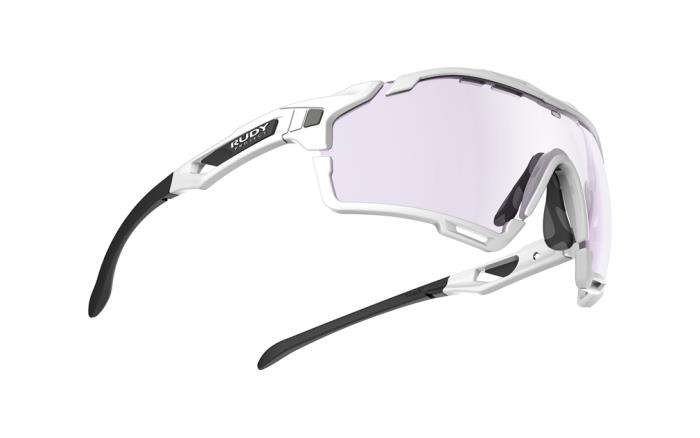 Occhiali ciclismo Cutline White Gloss ImpactX Photochromic 2 Laser Purple