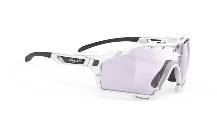 Occhiali ciclismo Cutline White Gloss ImpactX Photochromic 2 Laser Purple