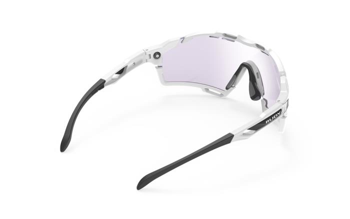 Occhiali ciclismo Cutline White Gloss ImpactX Photochromic 2 Laser Purple