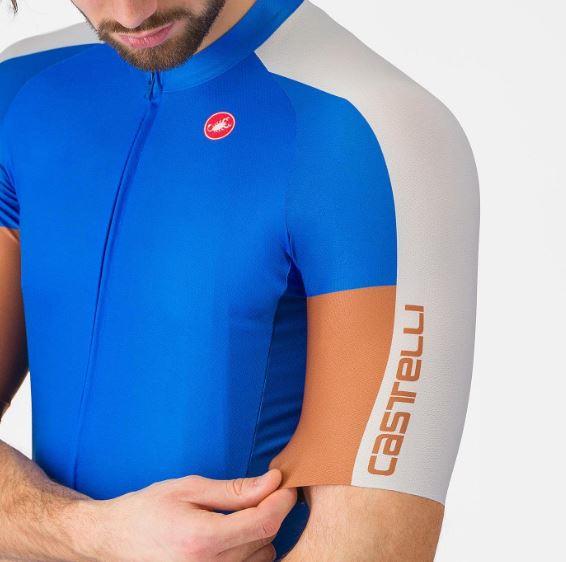 Maglia Ciclismo Entrata 6 Jersey Castelli Azzurro Italia