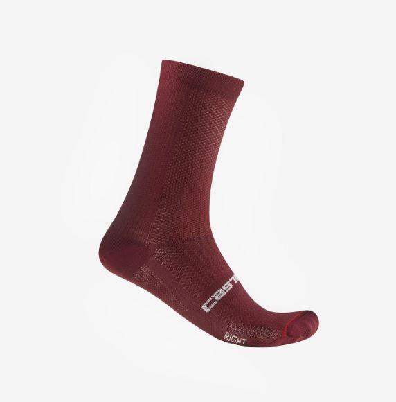 Calza Ciclismo Espresso 18 Sock Castelli | Deep Bordeaux
