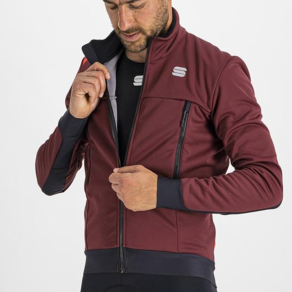 Giacca Ciclismo Uomo Fiandre Warm Jacket Bordeaux