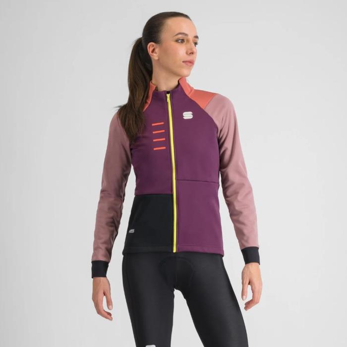 Giacca Ciclismo Donna Tempo W Jacket Bordeaux Mauve Dusty Red