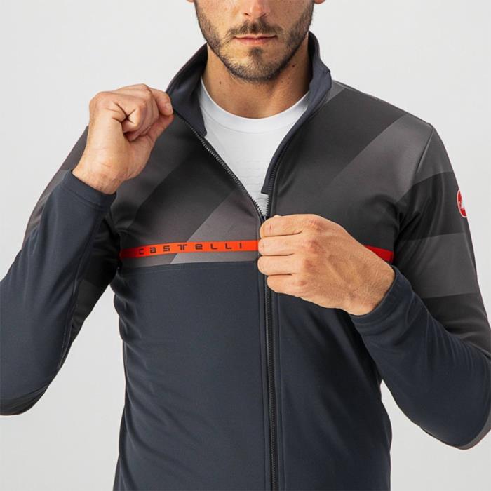 Giacca Ciclismo Finestre Jacket Light Black/Dark Grey-Red