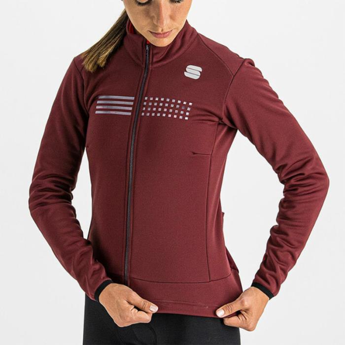 Giacca Invernale Ciclismo Tempo W Jacket Red Wine - taglia S