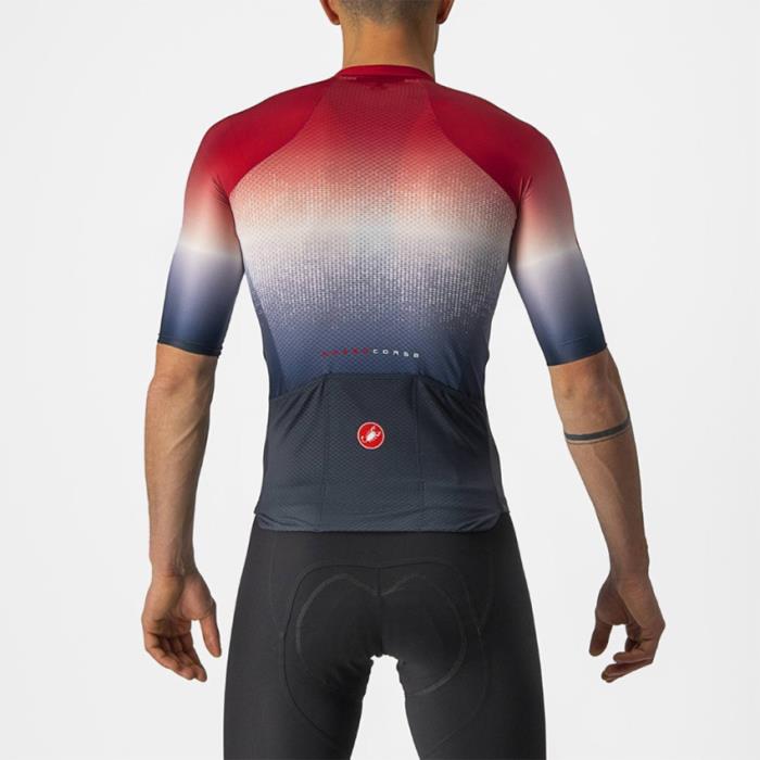  Maglia ciclismo Areo Race 6.0 Jersey Saville Blue/Pro Red