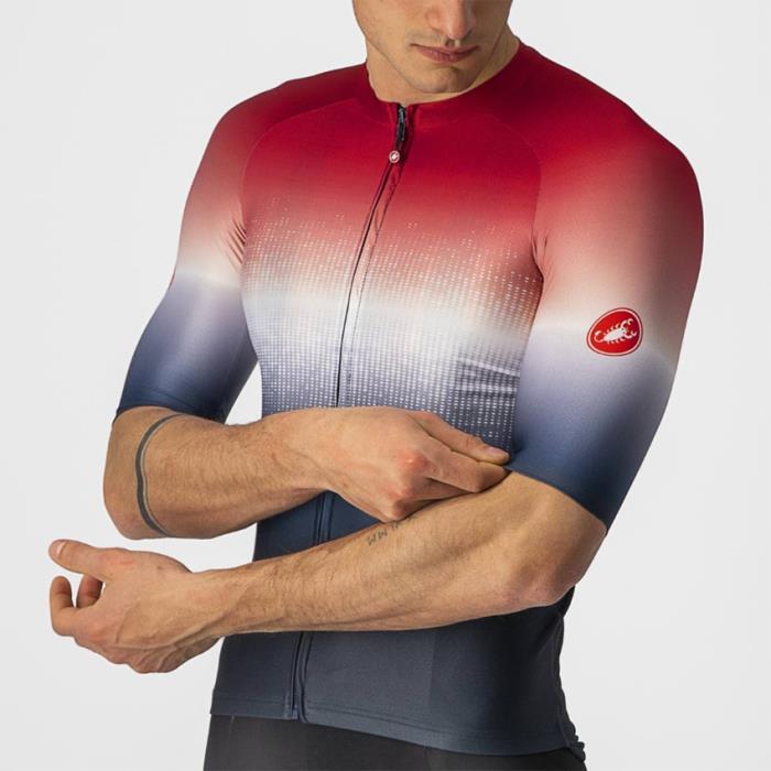  Maglia ciclismo Areo Race 6.0 Jersey Saville Blue/Pro Red