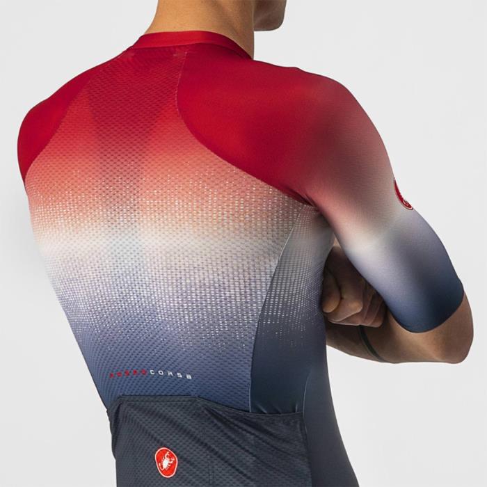  Maglia ciclismo Areo Race 6.0 Jersey Saville Blue/Pro Red