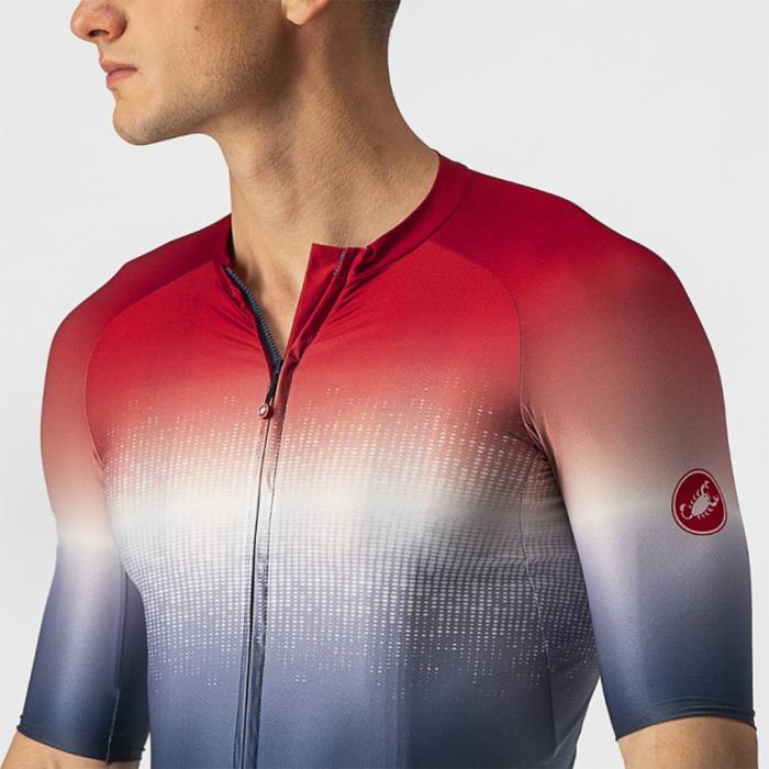  Maglia ciclismo Areo Race 6.0 Jersey Saville Blue/Pro Red