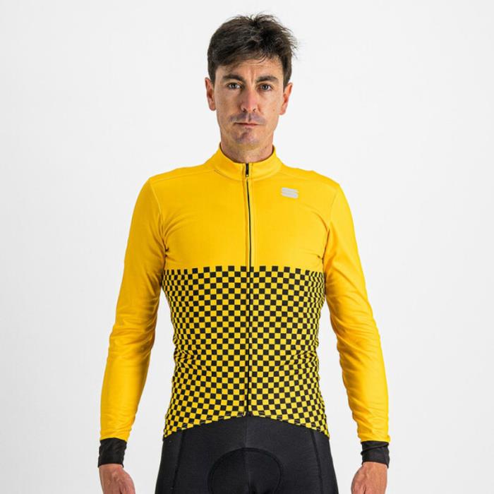 Maglia ciclismo Checkmate TH Jersey Black/Yellow