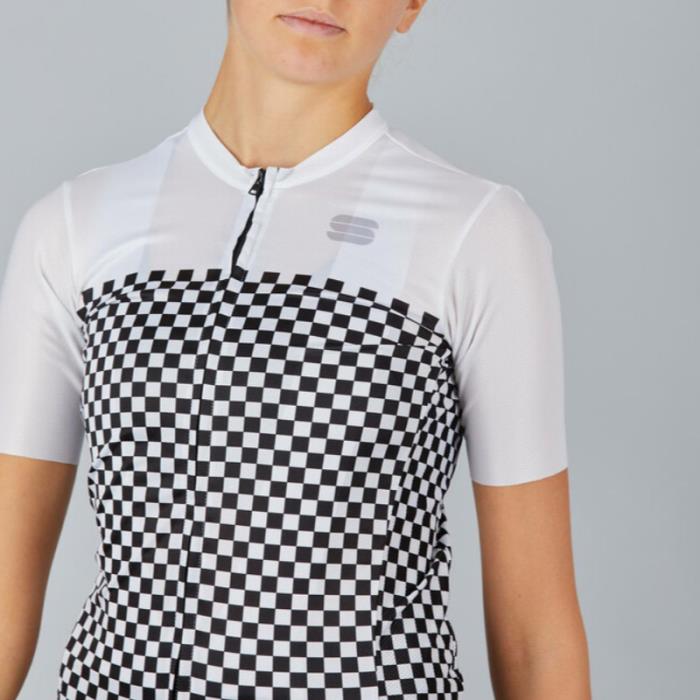 Maglia ciclismo Checkmate W Jersey White