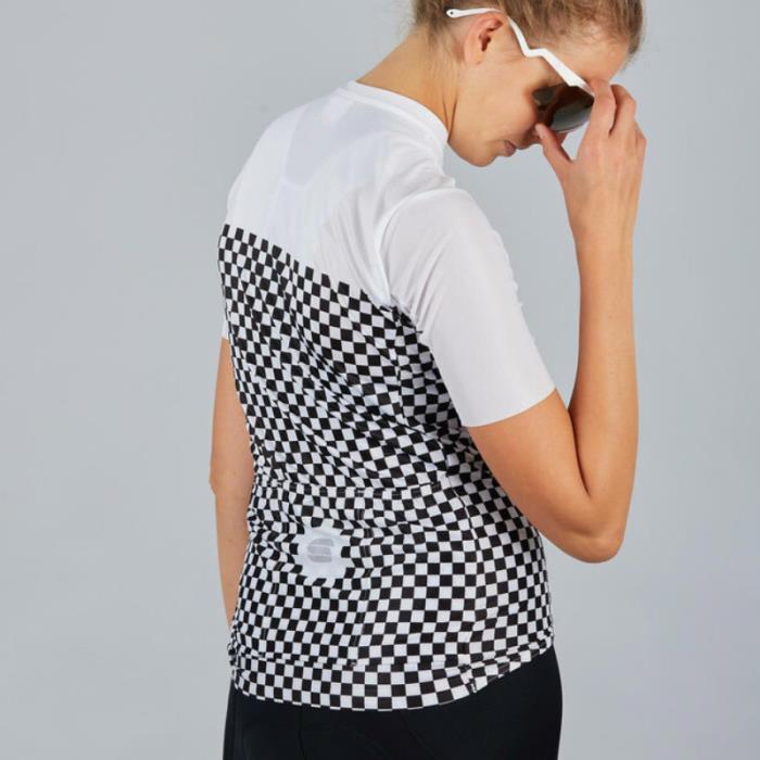 Maglia ciclismo Checkmate W Jersey White