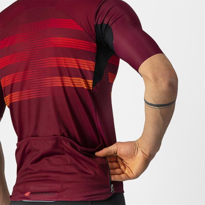 Maglia ciclismo Endurance Pro Jersey Bordeaux/Red-Orange