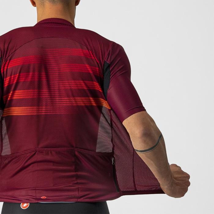 Maglia ciclismo Endurance Pro Jersey Bordeaux/Red-Orange