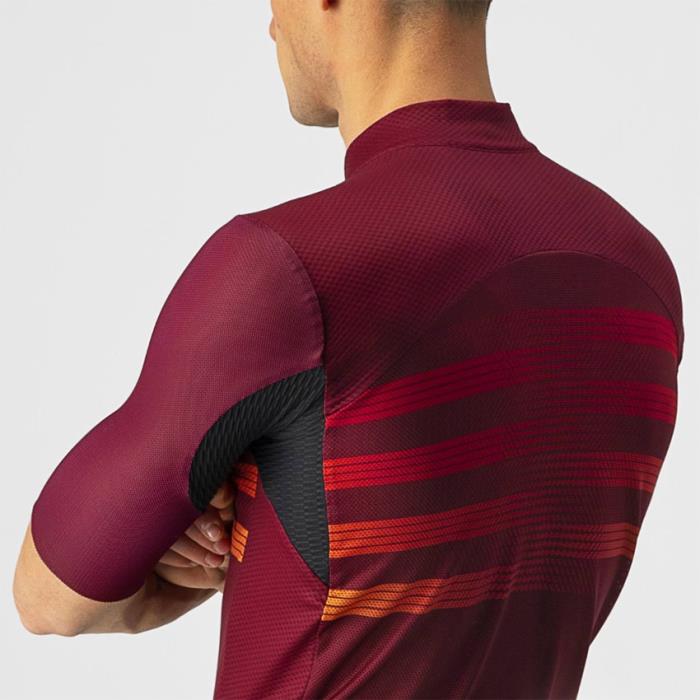 Maglia ciclismo Endurance Pro Jersey Bordeaux/Red-Orange