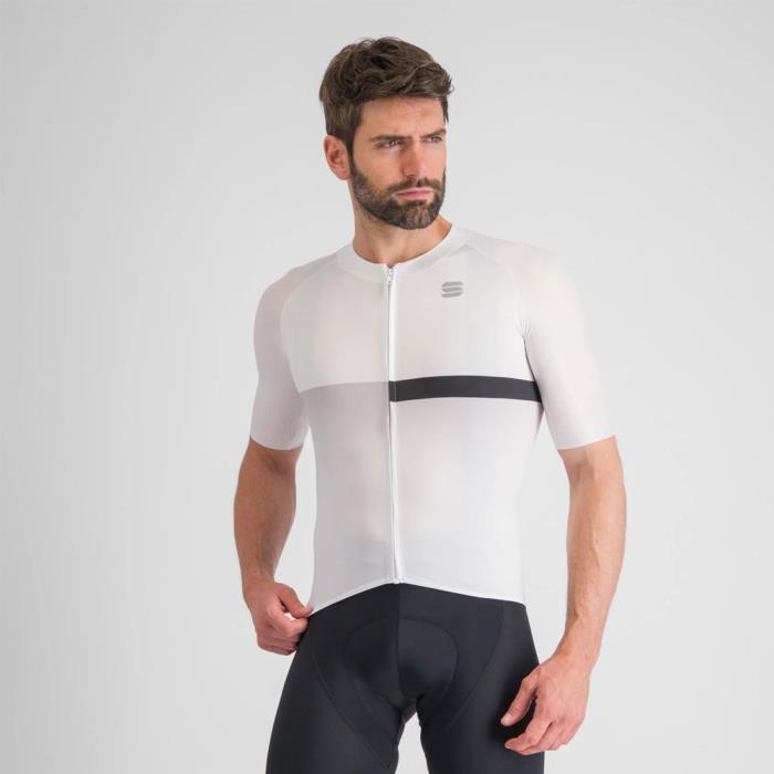 Maglia Ciclismo Uomo Bomber Jersey White
