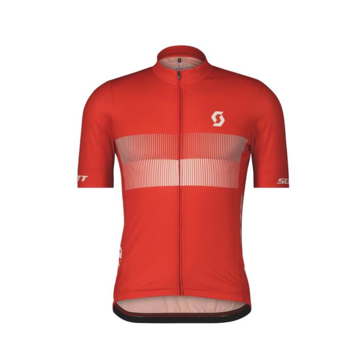 Maglia Ciclismo Uomo RC Team 10 Fiery Red/White | Maniche Corte