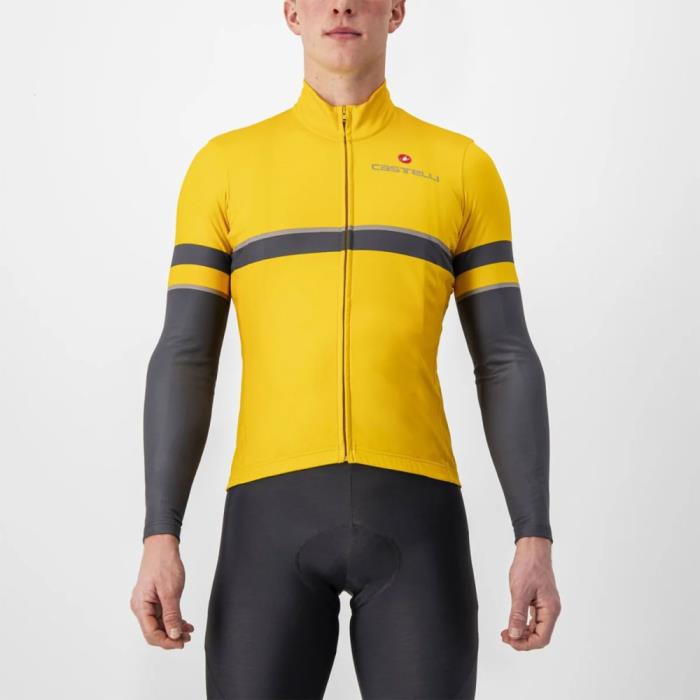 Maglia Ciclismo Retta LS Jersey Giallo