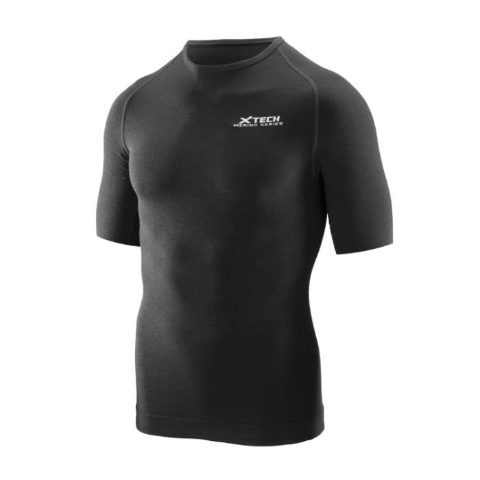 Maglia ciclismo Merino Mezza Manica X-Tech Black