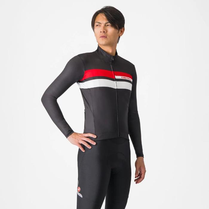 Maglia Ciclismo Uomo Lineare Jersey Light Black/Red