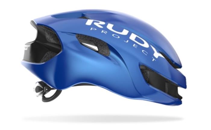 Casco bici Nytron Metal Blue Shiny- Black Matte