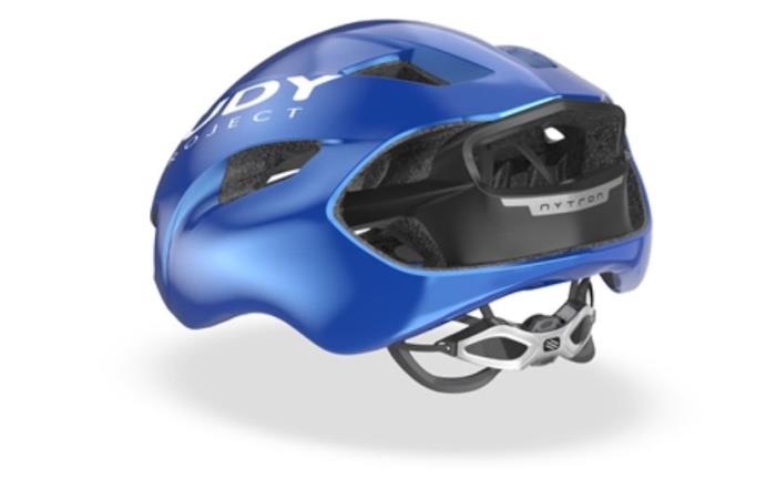 Casco bici Nytron Metal Blue Shiny- Black Matte