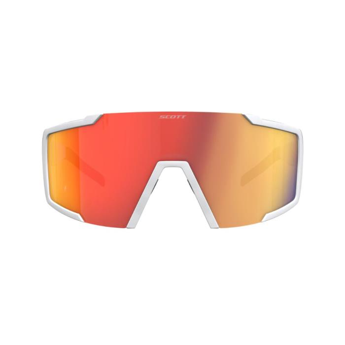 Occhiali Ciclismo Shield Compact | White Matt / Red Chrome