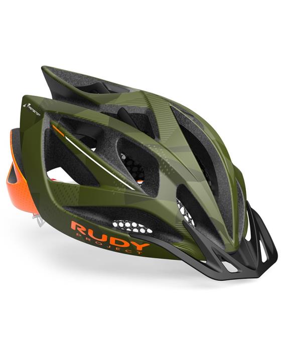 Casco bici Airstorm MTB Olive Green/Orange