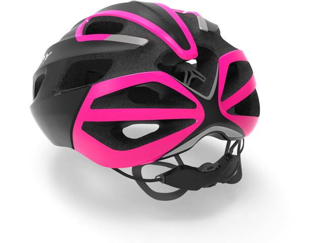 Casco bici Strym Black/Pink Fluo Shiny