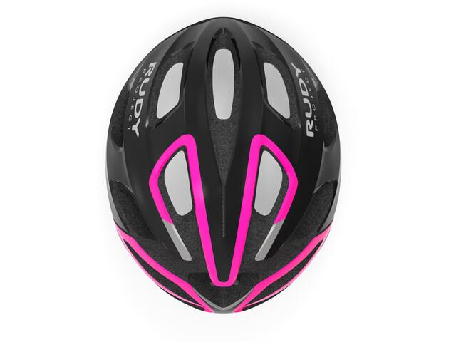 Casco bici Strym Black/Pink Fluo Shiny