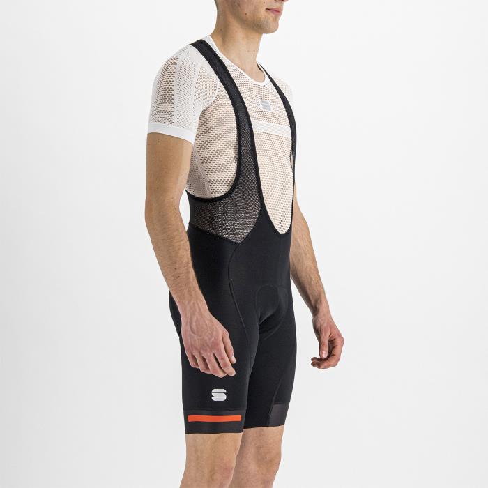 Salopette ciclismo Neo Bibshort Black/Chili Red