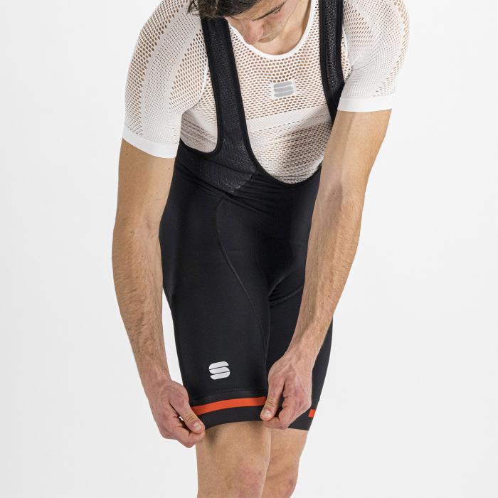 Salopette ciclismo Neo Bibshort Black/Chili Red