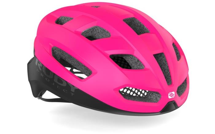 Casco bici Skudo Pink Fluo-Black Matte