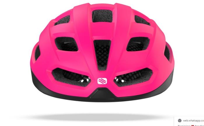 Casco bici Skudo Pink Fluo-Black Matte