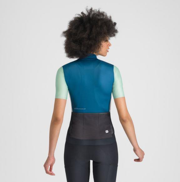 Maglia Ciclismo Supergiara Logo W Teal Blue / Lichen Green