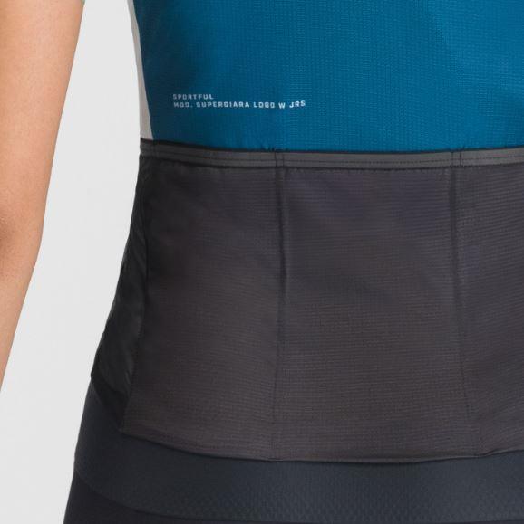 Maglia Ciclismo Supergiara Logo W Teal Blue / Lichen Green