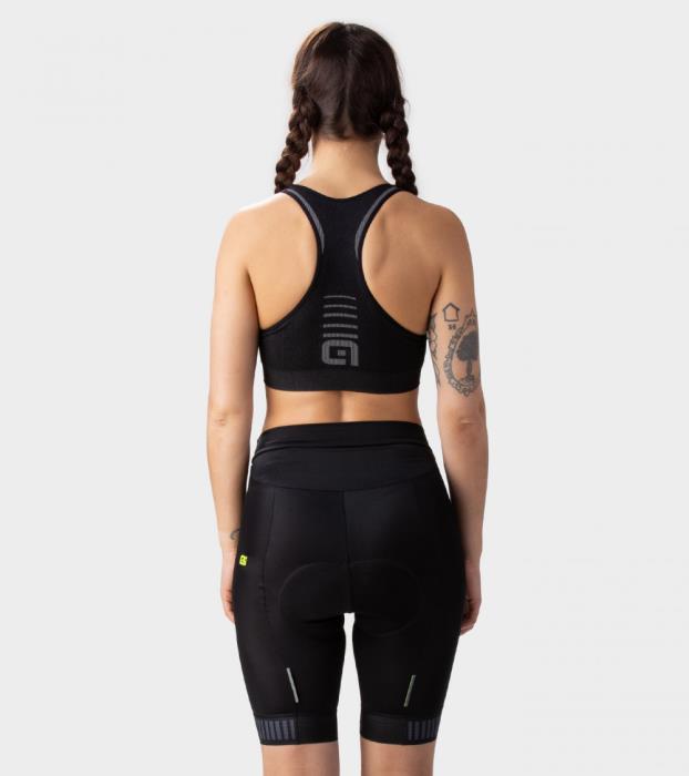 Pantaloncino ciclismo senza bretelle donna Solid Traguardo Black/Pink