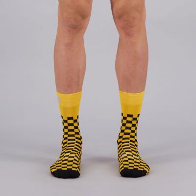 Calze ciclismo Checkmate Socks Black/Ocra Yellow