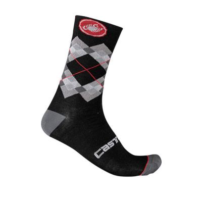 Calze ciclismo Rombo 18 Sock Black/Dark Grey/Red