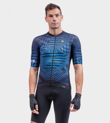 Maglia ciclismo uomo PR-S Checker Black/Blue