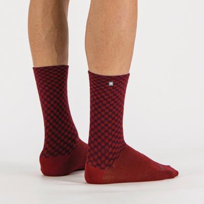 Calze ciclismo Checkmate Winter Socks Rosso/Prugna